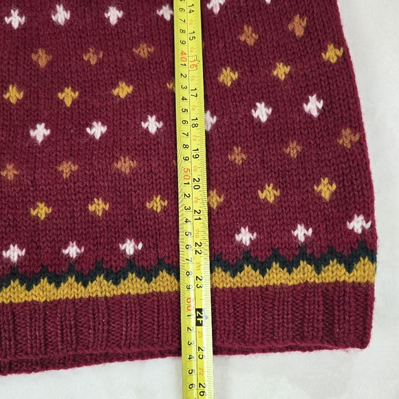 Gap Vintage fair isle wool mockneck sweater size M - Picture 7 of 9